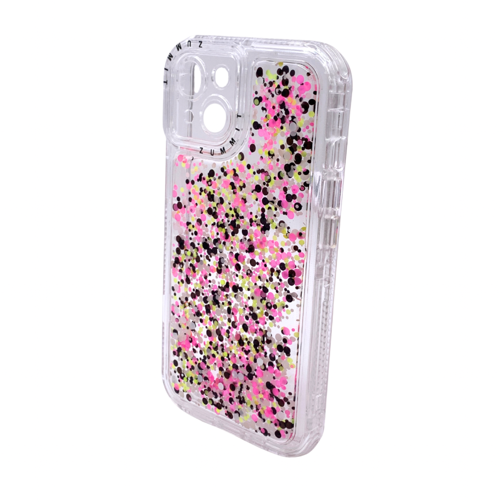 Carcasa Para iPhone 13 y iPhone 14 Transparente Con Glitter