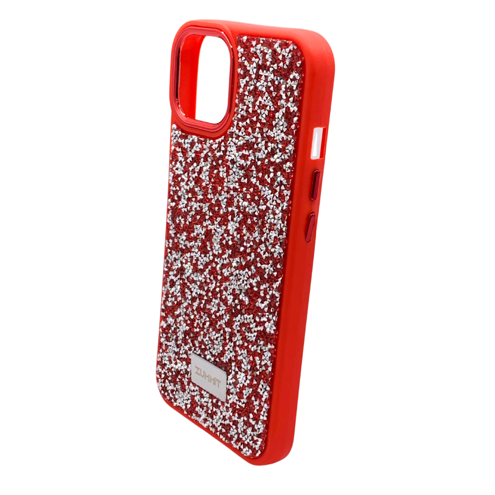 Carcasa Para iPhone 13 y iPhone 14 Estilo Glitter Relieve