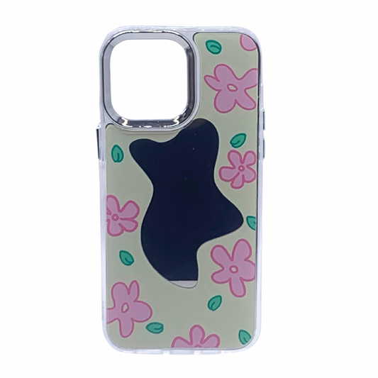 Carcasa Para iPhone 14 Pro Max Estilo Espejo Flores
