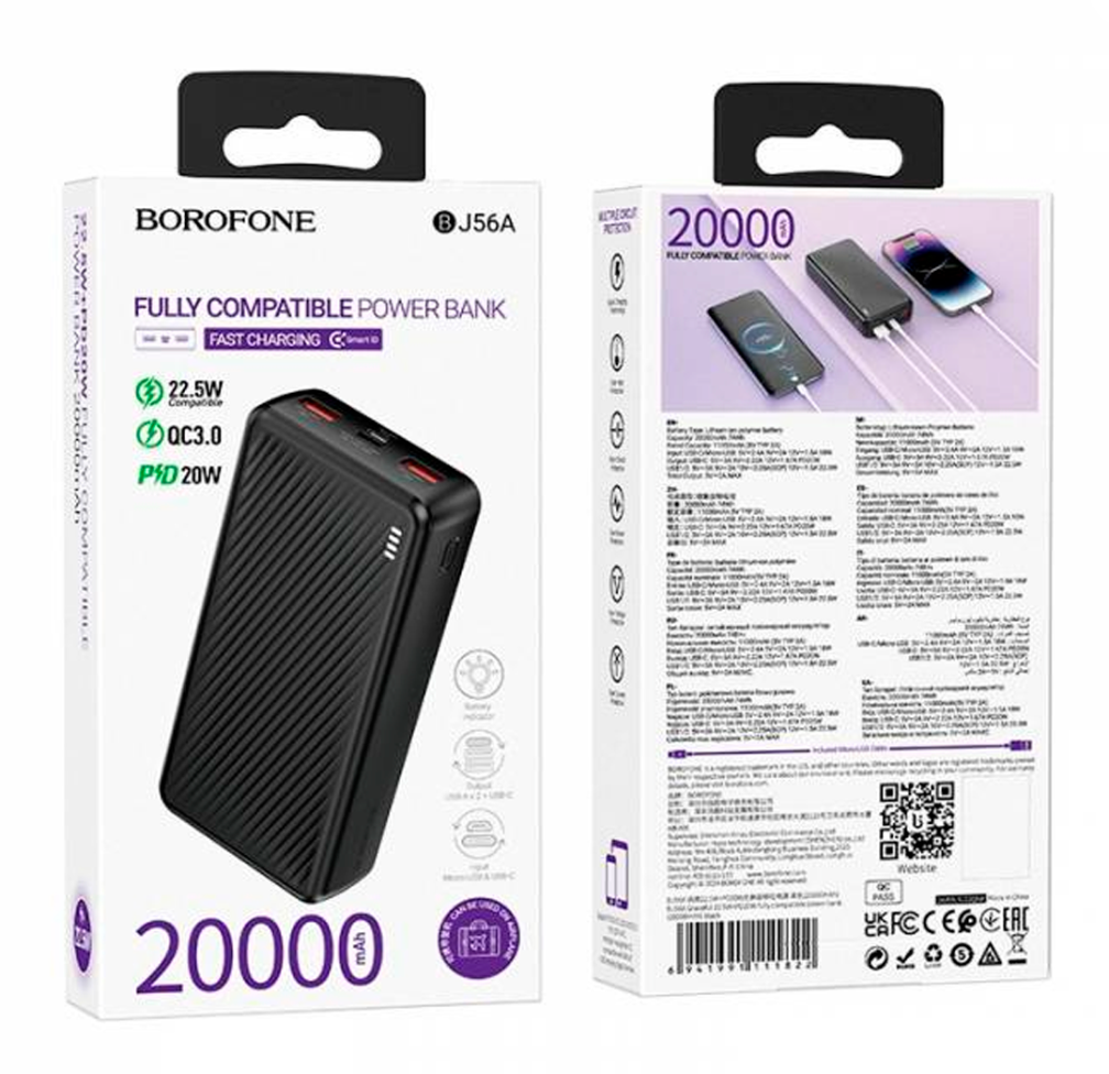 Batería portátil borofone BJ56A 20.000 mAh