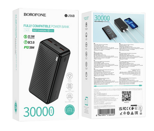Batería Portátil BOROFONE BJ56B 30.000mAh