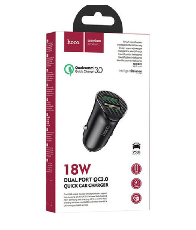 Cargador para auto de 18w Hoco Z39