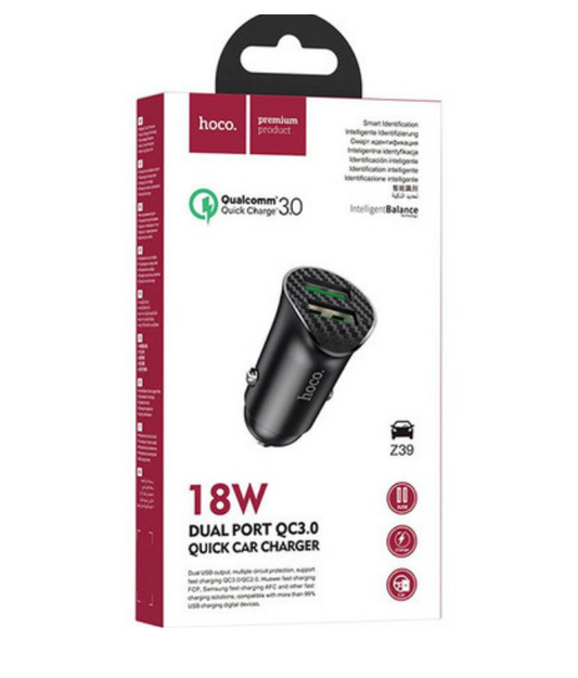 Cargador para auto de 18w Hoco Z39