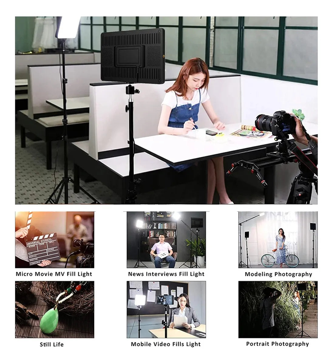 Panel de Luz Led Fotografía Profesional (14X9cm)