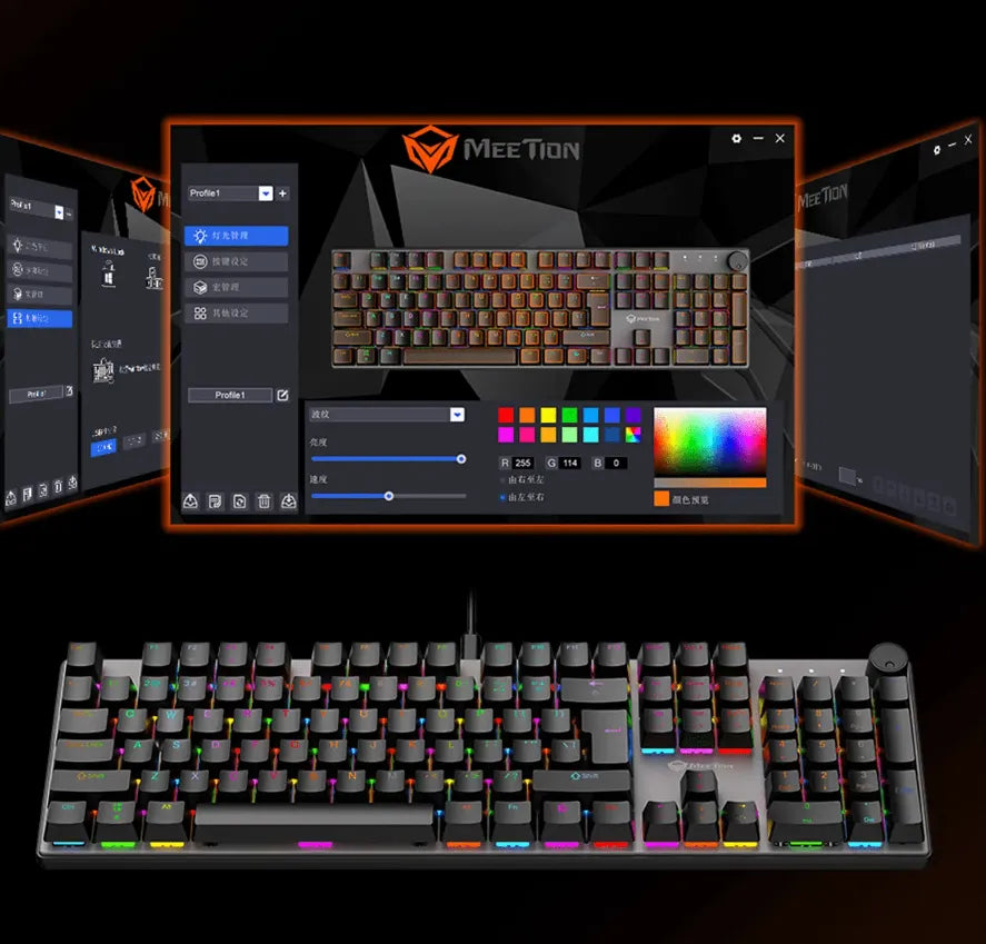 Teclado Gamer Mecanico Meetion Mt-mk009mx (blue Switch)