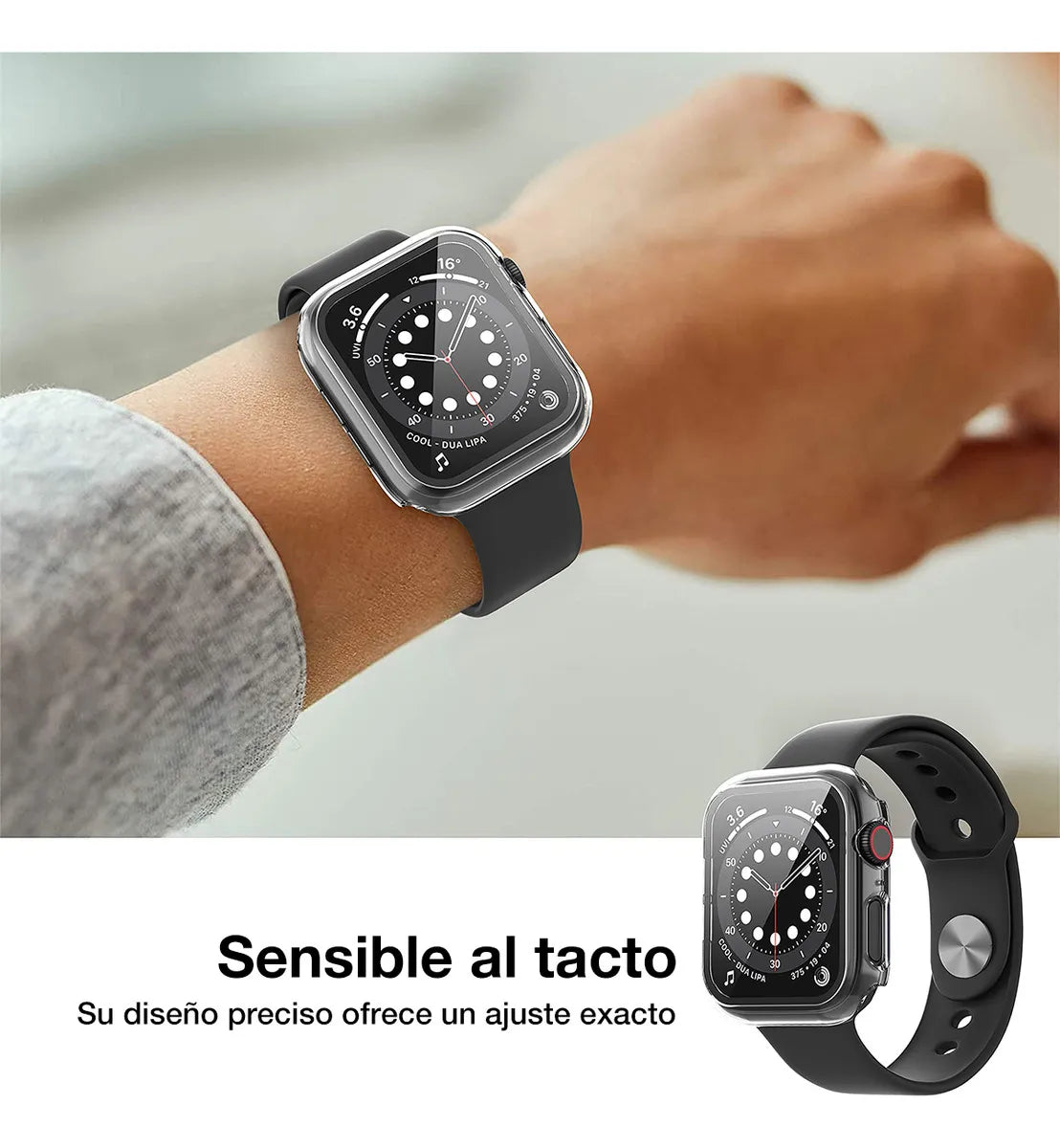 Carcasa Transparente con Vidrio para Apple Watch 38 mm