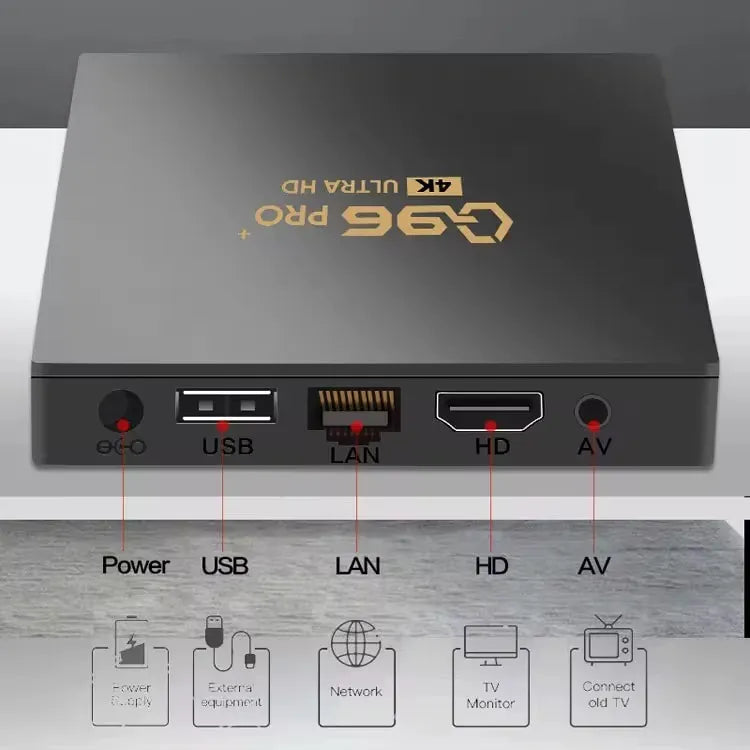 Tv Box Q96 4K Ultra HD android TV