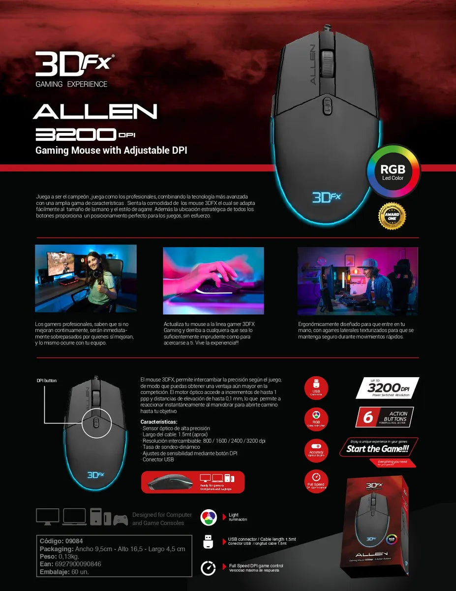 Mouse gamer 3DFX ALLEN