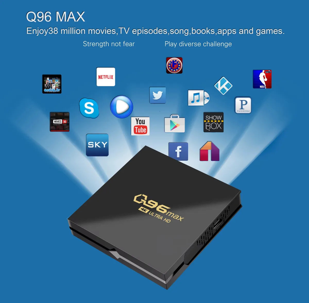Tv Box Q96 4K Ultra HD android TV