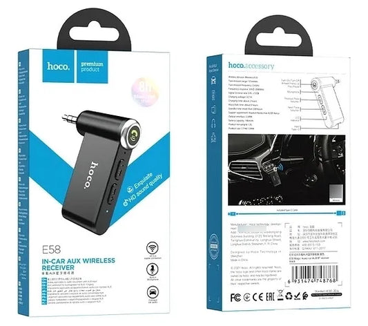 Bluetooth para auto con auxiliar Hoco E58