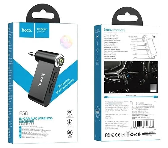Bluetooth para auto con auxiliar Hoco E58