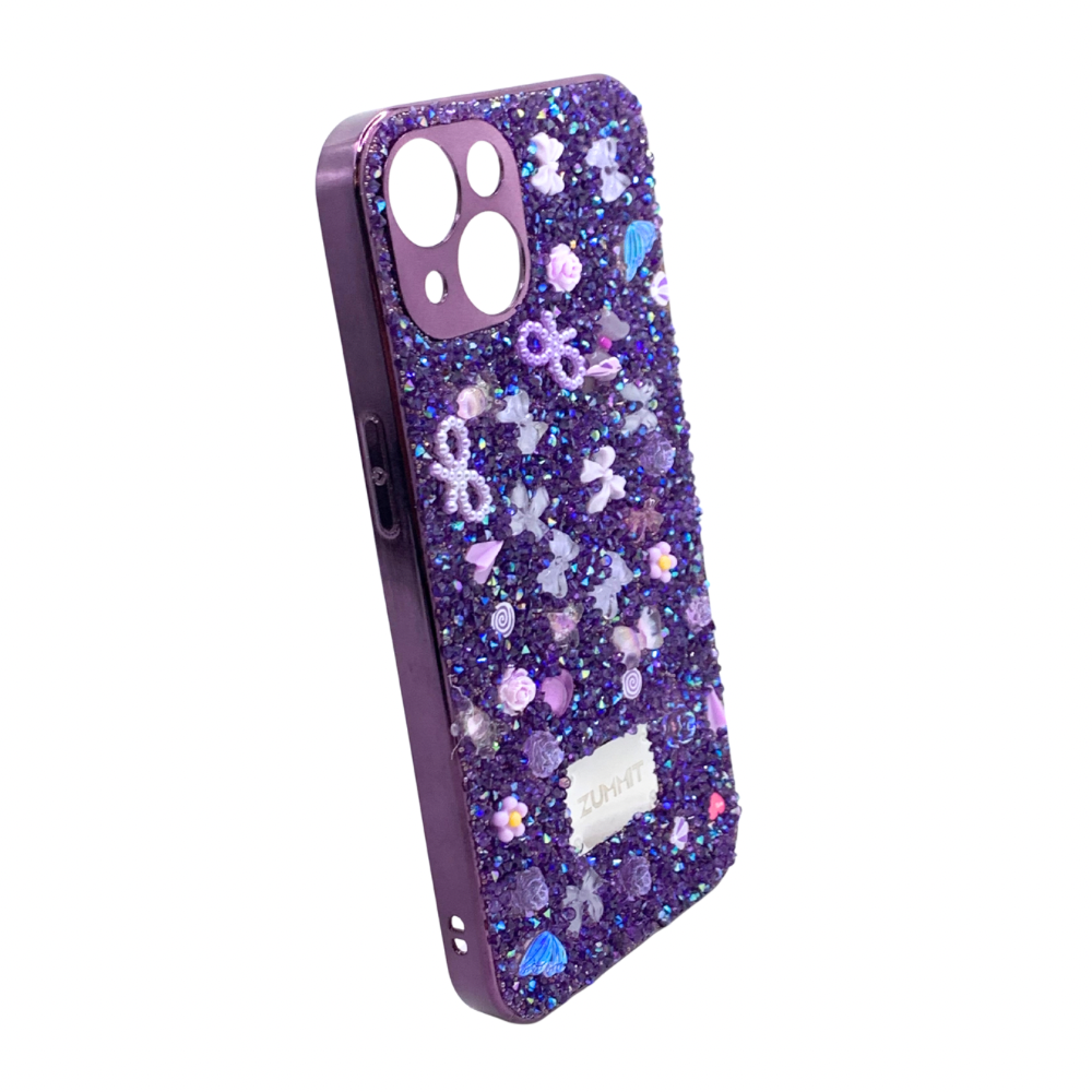 Carcasa Para iPhone 13 Estilo Brillo Con Relieves
