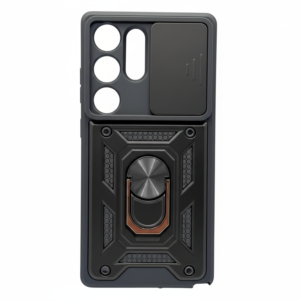 Carcasa para S25 Ultra Antigolpes con Anillo y Protector de Cámara