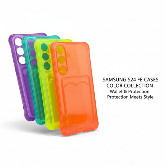 Carcasa Transparente de Color con Tarjetero para Samsung S24 FE