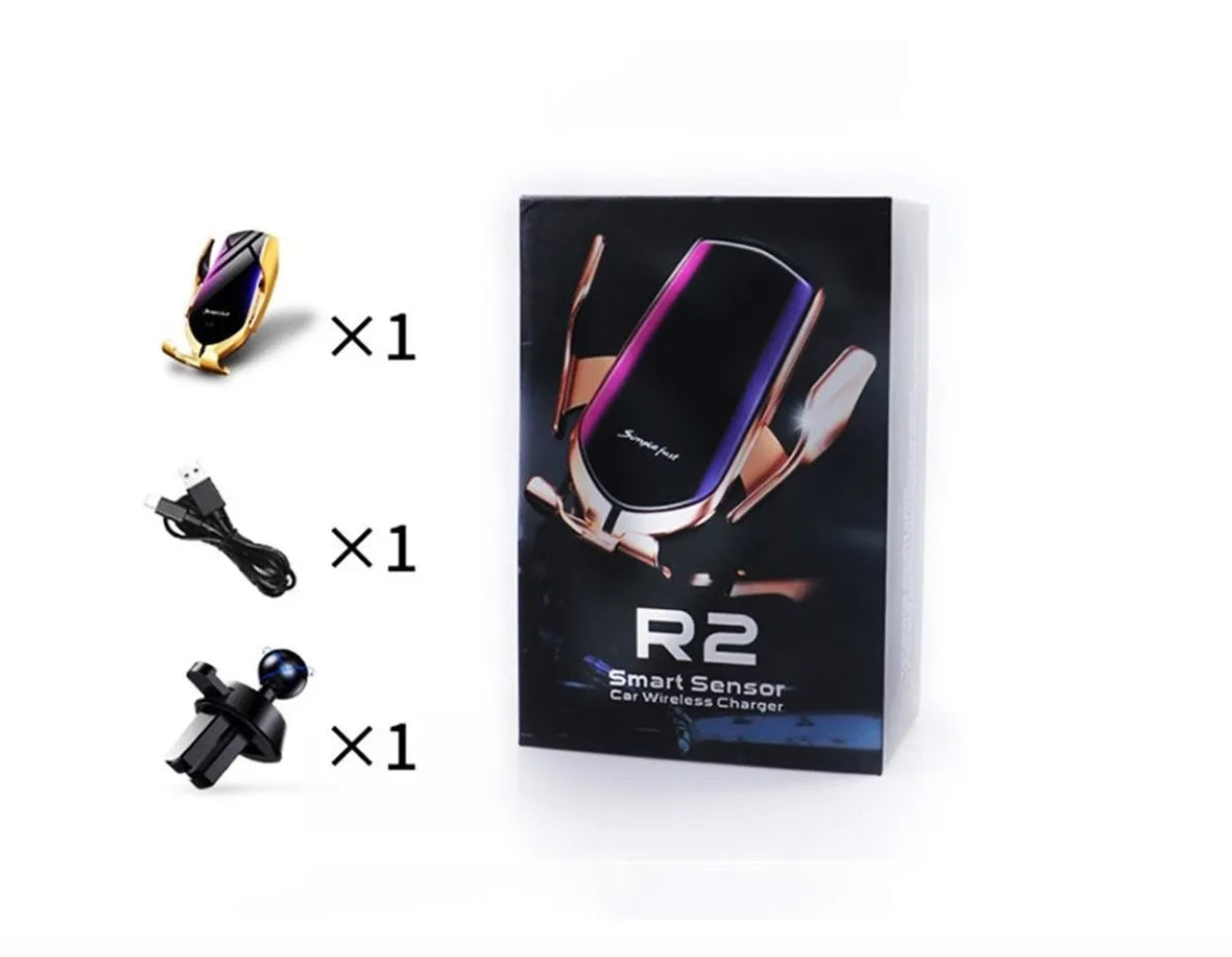 Soporte de auto y cargador inalámbrico