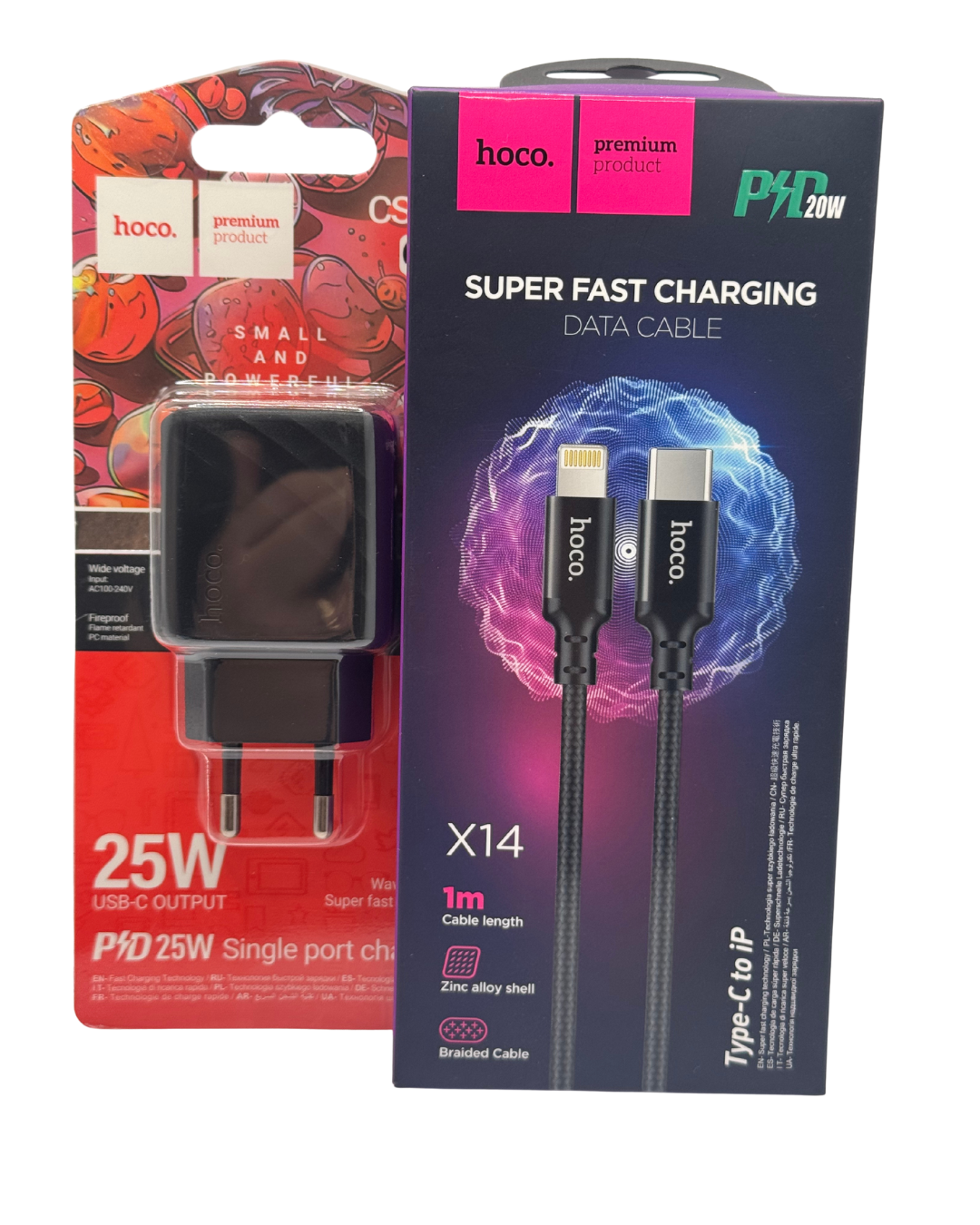 Cargador completo Lightning 1m Hoco CS24A