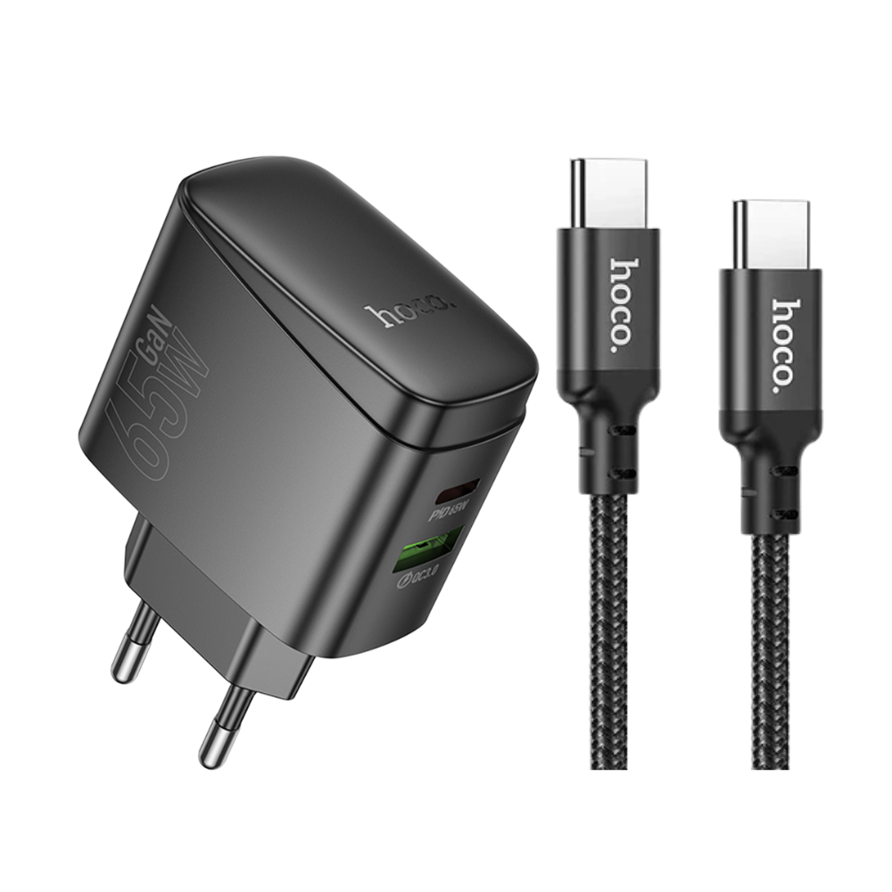 Cargador Carga Rápida con cable tipo C Hoco Cs63a 65w