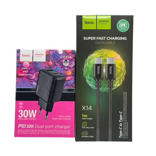 Cargador Rápido con cable C a C Hoco CS23A