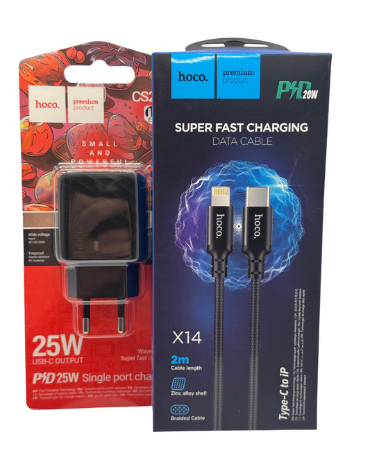 Cargador completo Lightning 2m Hoco CS24A