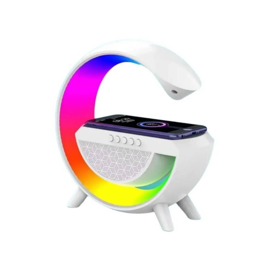 Parlante Lampara G Bluetooth Cargador Inalámbrico con Luces RGB
