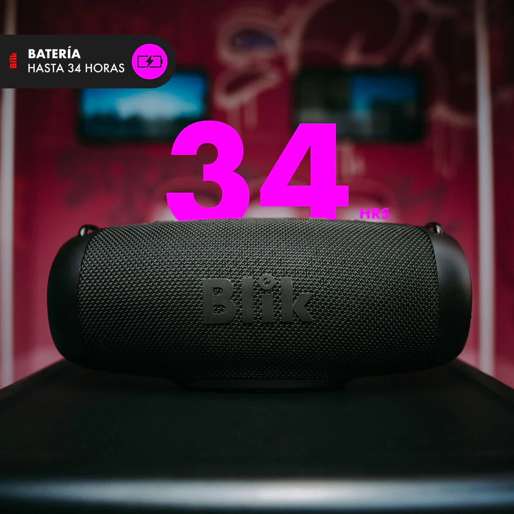 Parlante Bluetooth Portátil Blik Powerbass30 30W RMS 34 Hrs