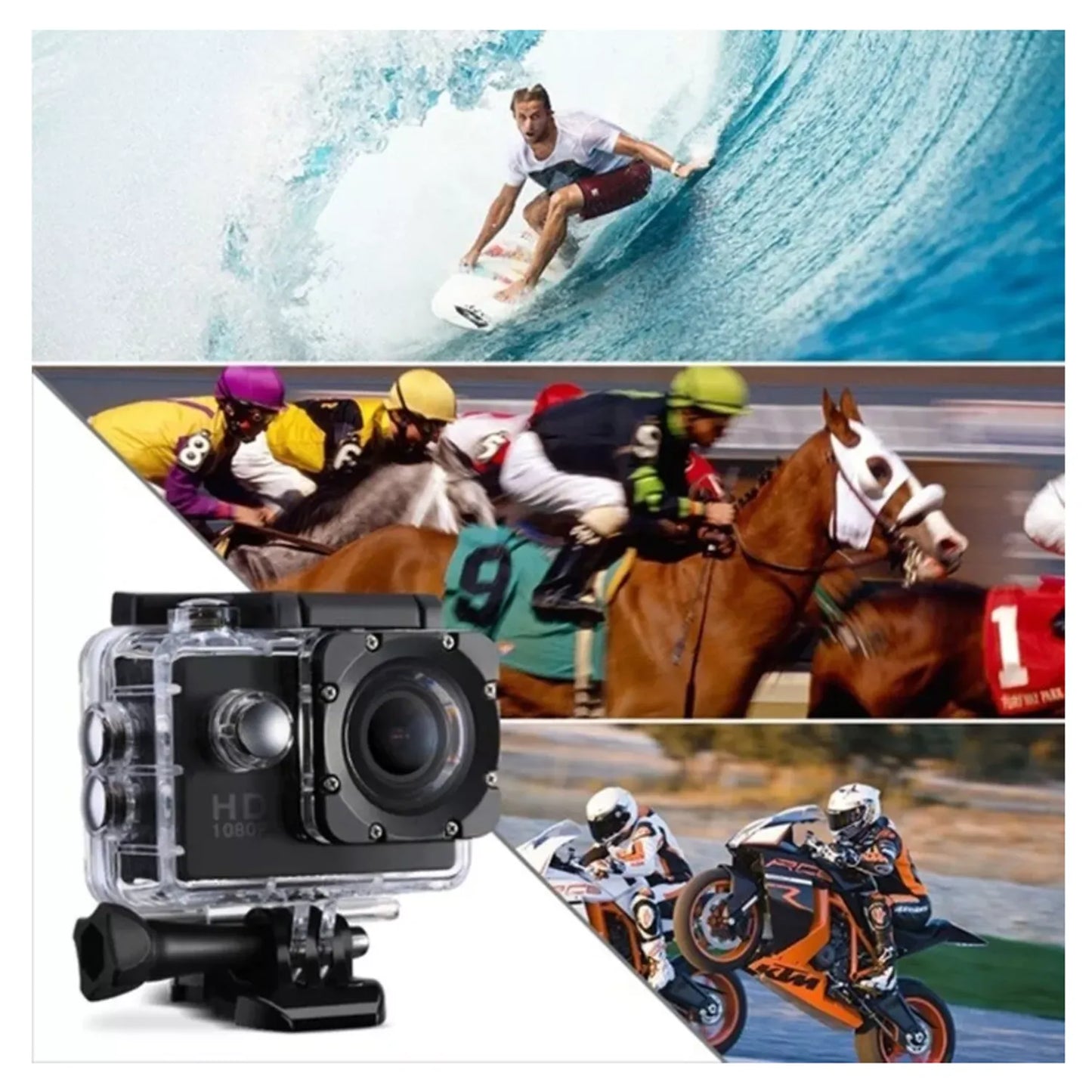 Camara Deportiva Sumergible Full Hd 1080p Baihuon