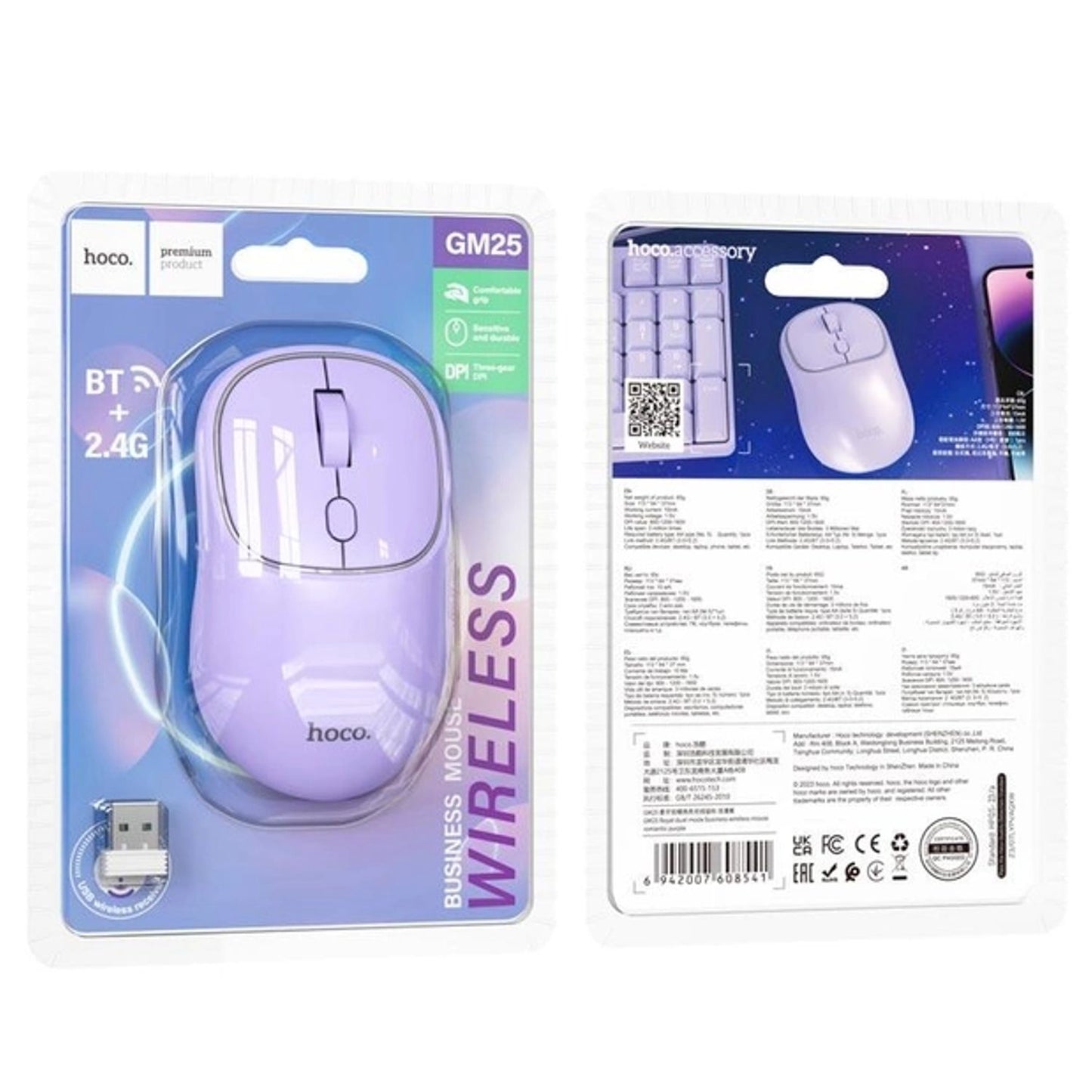Mouse inalámbrico y bluetooth Hoco GM25