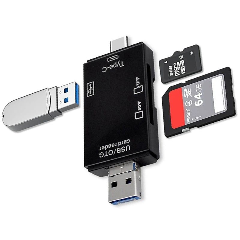 OTG Y Lector De Tarjeta De Memoria y Pendrive