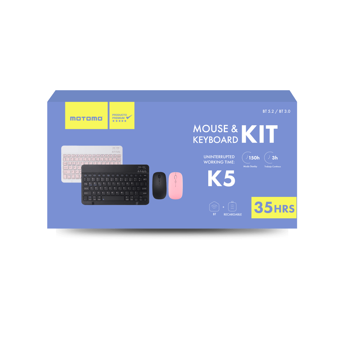 Kit Teclado mas Mouse Inalámbrico Motomo K5