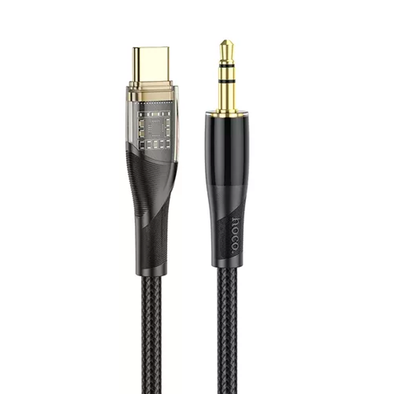Cable Auxiliar Audio 3.5mm a tipo C Hoco UPA25 Negro