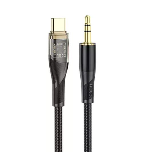 Cable Auxiliar Audio 3.5mm a tipo C Hoco UPA25 Negro