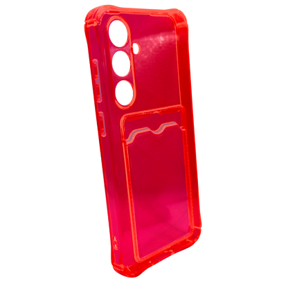 Carcasa Transparente de Color con Tarjetero para Samsung S24 FE
