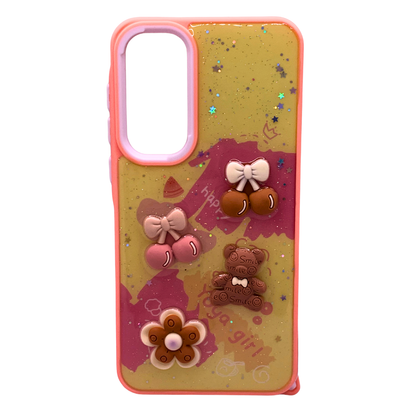 Funda Kawaii Samsung A35 - Carcasa 3D Cute con Brillo y Charms