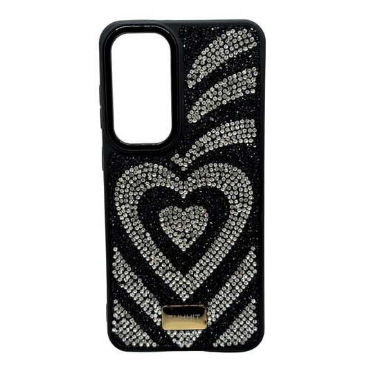 Carcasa para S25 Plus con Corazón y ''Diamantes''