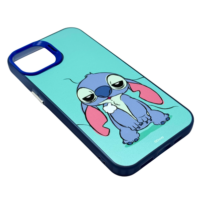 Carcasa Stitch Antigolpes para iPhone 15-14-13, Diseño Disney
