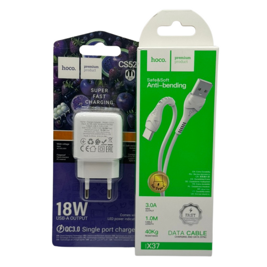 Cargador tipo C hoco CS52A 18w