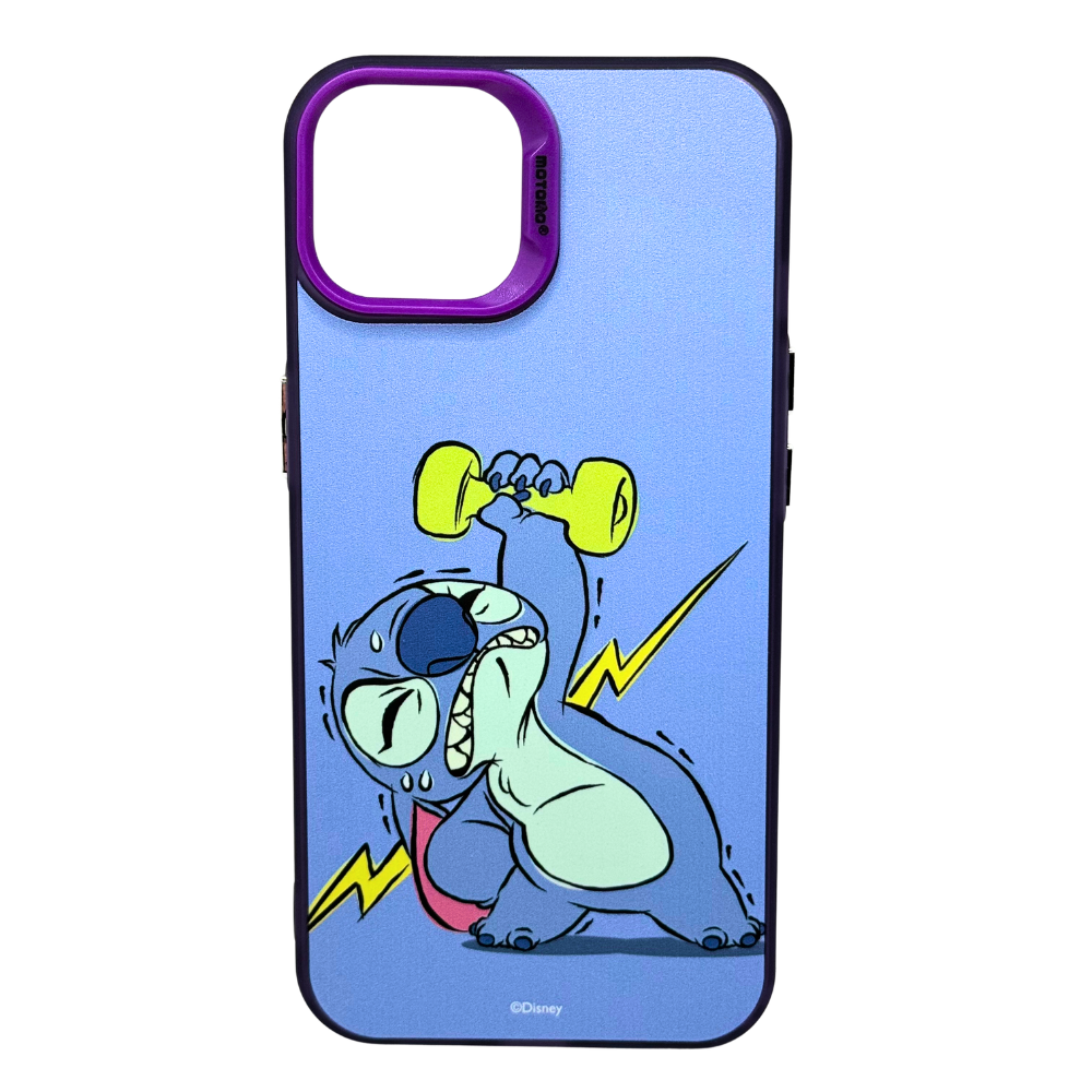 Carcasa Stitch Antigolpes para iPhone 15-14-13, Diseño Disney