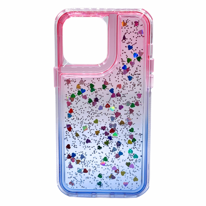 Carcasa Para iPhone 14 Pro Max Estilo Corazones Flotantes Reforzada