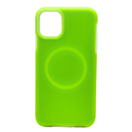 Carcasa MagSafe para iPhone 11 en verde neón