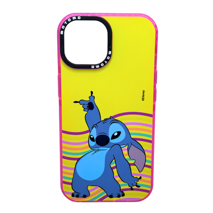 Carcasa Stitch Antigolpes para iPhone 15-14-13, Diseño Disney