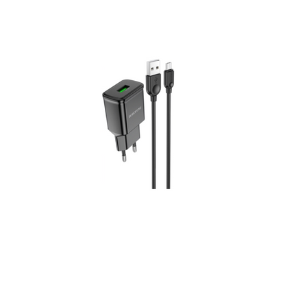 Cargador rápido Borofone BA59A 18W con Cable Micro USB