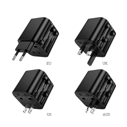 ADAPTADOR UNIVERSAL HOCO AC29 NEGRO