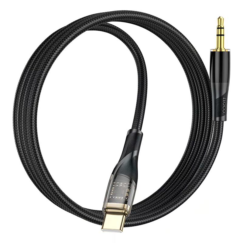 Cable Auxiliar Audio 3.5mm a tipo C Hoco UPA25 Negro