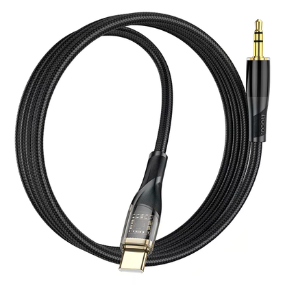 Cable Auxiliar Audio 3.5mm a tipo C Hoco UPA25 Negro