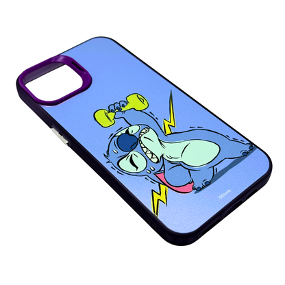 Carcasa Stitch Antigolpes para iPhone 15-14-13, Diseño Disney