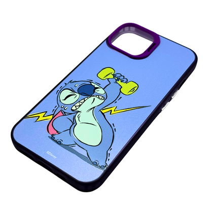 Carcasa Stitch Antigolpes para iPhone 15-14-13, Diseño Disney
