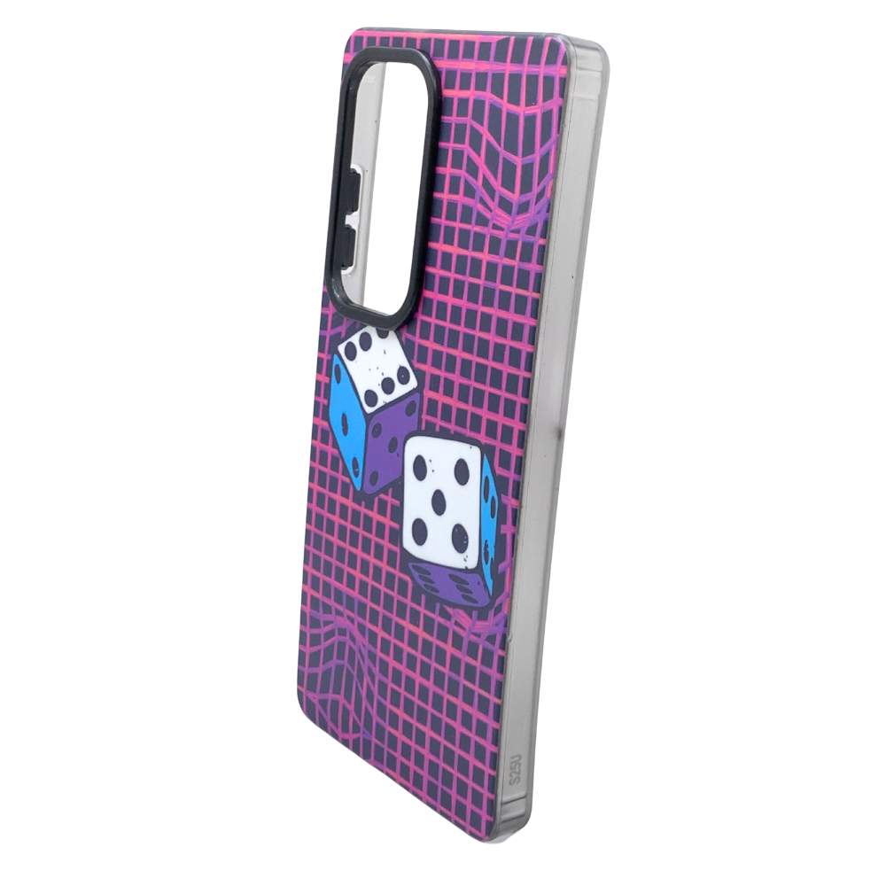 Carcasa para S25 Ultra con Diseño de Dados y Estilo "Vaporwave"