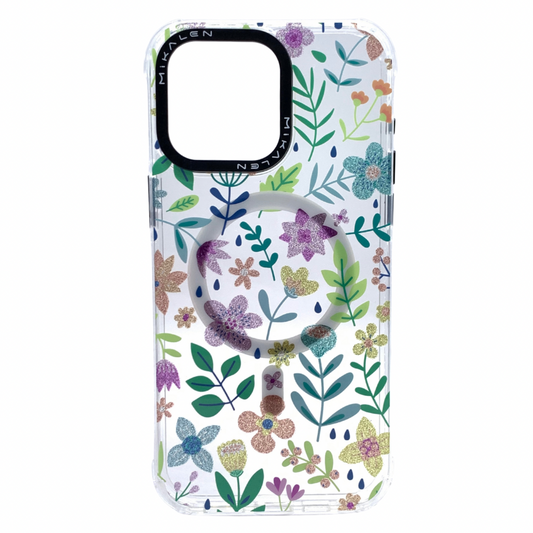 Carcasa Para iPhone 15 Pro Max MagSafe Floral