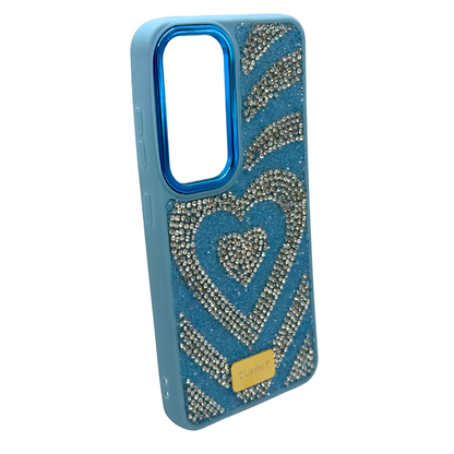 Carcasa para S25 con Corazón y ''Diamantes''