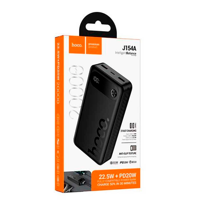 Powerbank Carga Rapida Hoco J154a 20000 Mah Negro